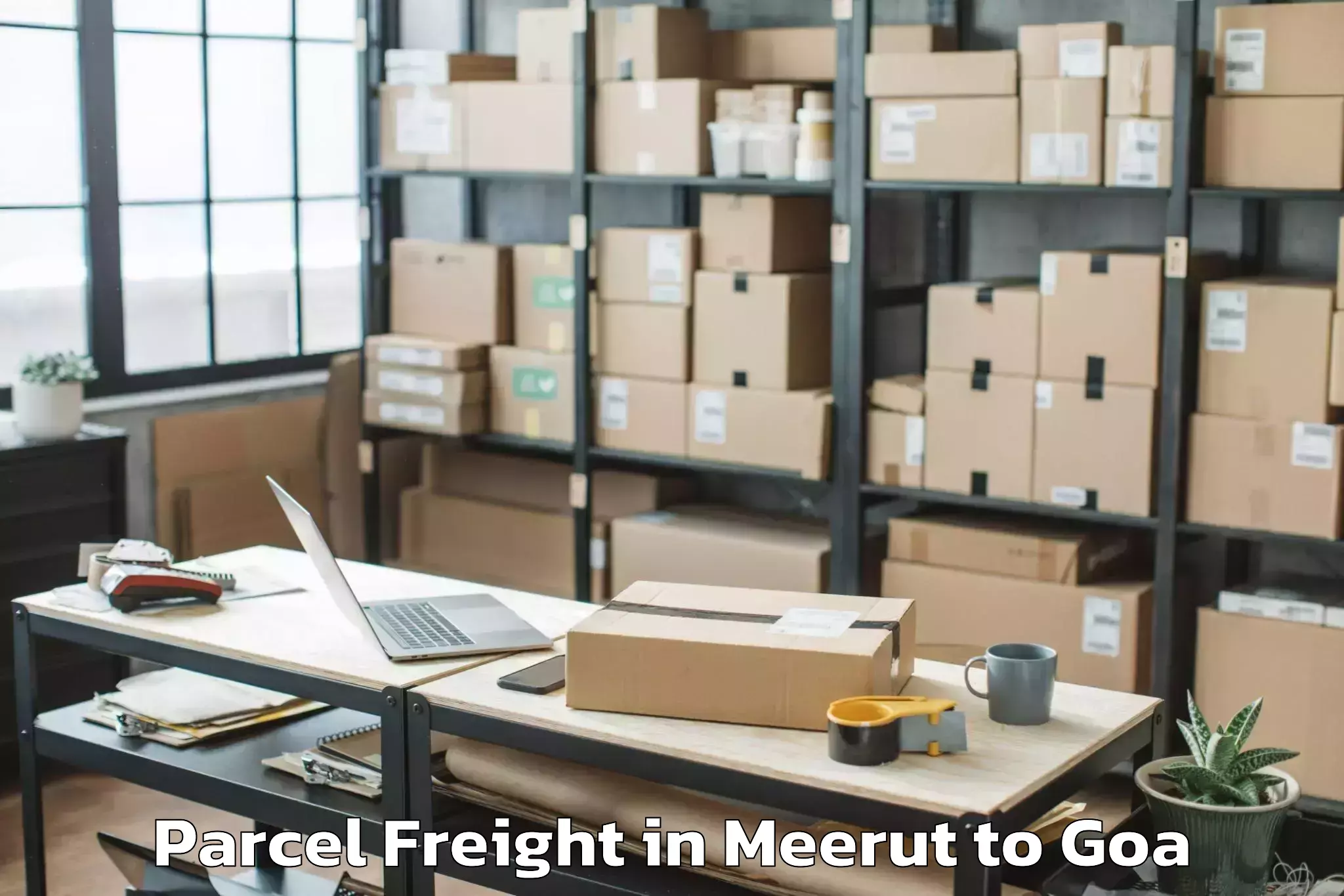 Book Your Meerut to Sancoale Parcel Freight Today